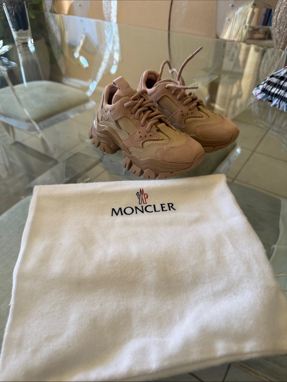 Moncler pink Chunky Trail Sneakers